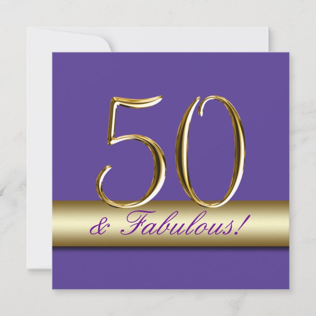 50.a invitación de la fiesta de cumpleaños del oro (Anverso)