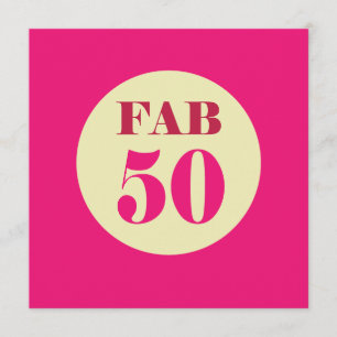 50.a invitación del cumpleaños cincuenta fabulosos