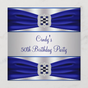 50.a invitación del cumpleaños del diamante azul