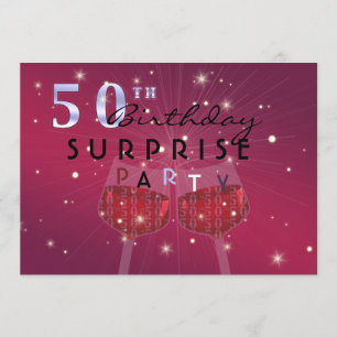 50.a invitación del fiesta de sorpresa del