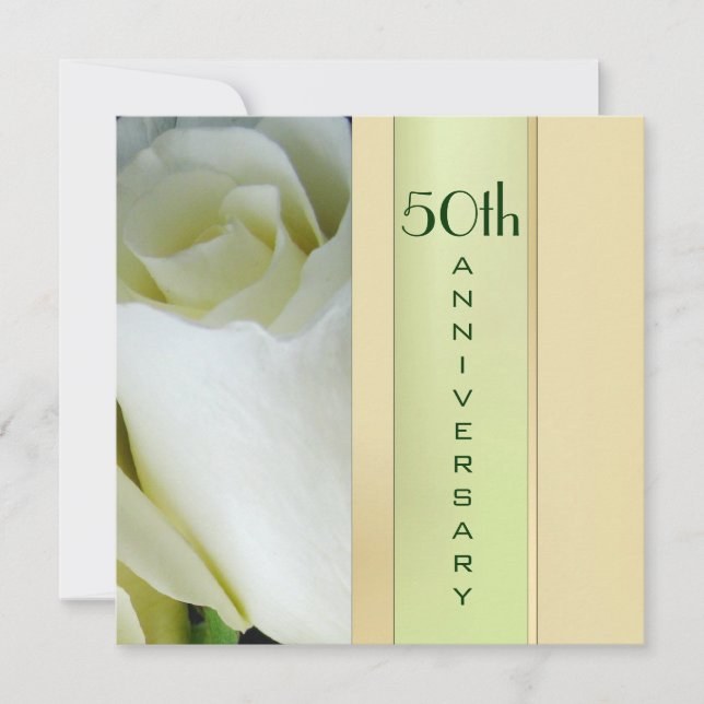 50.a invitación elegante del aniversario (Anverso)