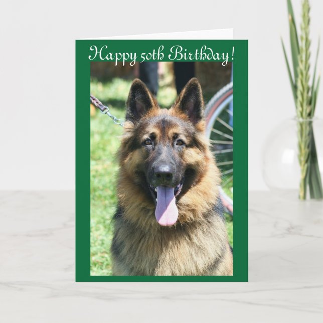 50.a tarjeta de felicitación feliz del pastor (Anverso)