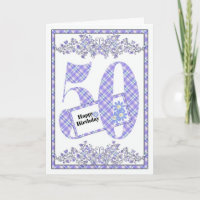 50.a tarjeta feliz de la guinga del cumpleaños