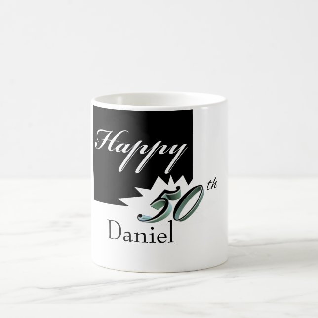 50.a taza feliz del cumpleaños (Centro)