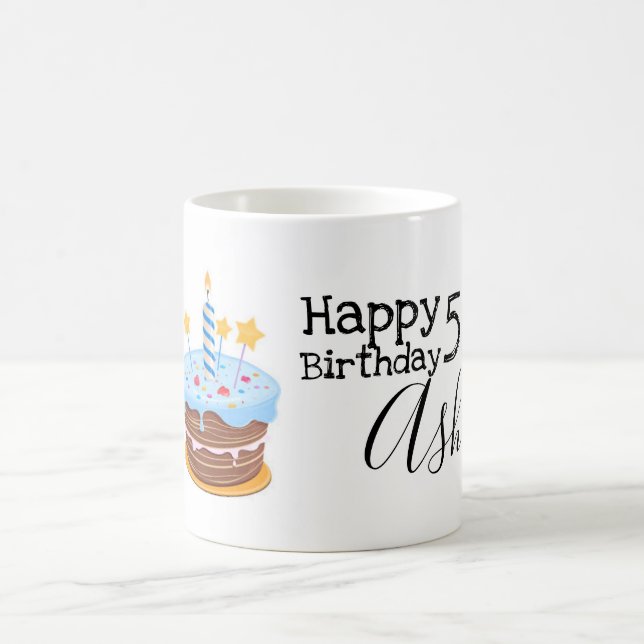 50.a taza personalizada del cumpleaños (Centro)