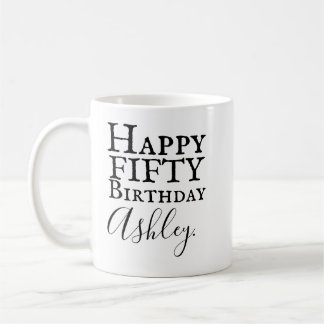 50.a taza personalizada del cumpleaños