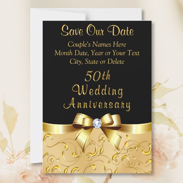 50° aniversario Boda Salven los imanes de fecha (50th anniversary save the date magnets. 50th wedding anniversary save the date cards. 50 year.)