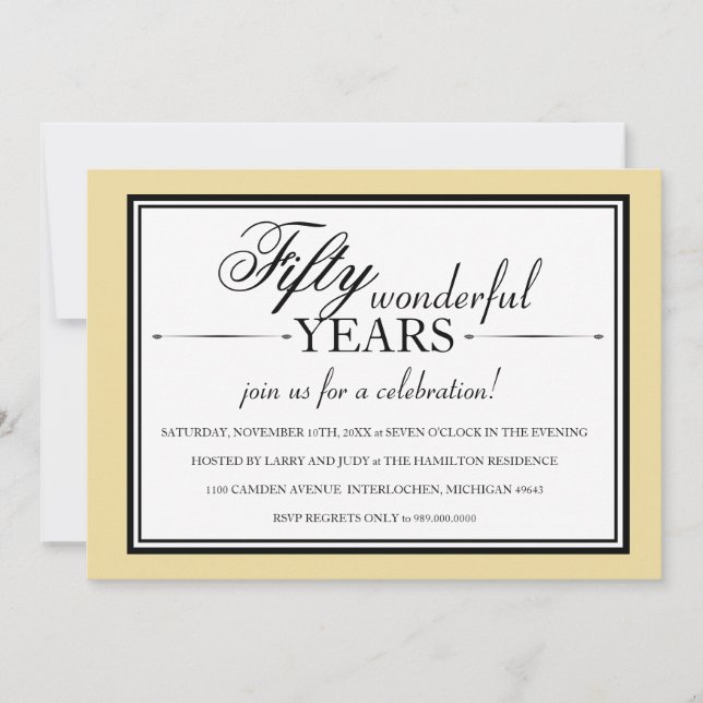 50 Aniversario de la invitación (Anverso)