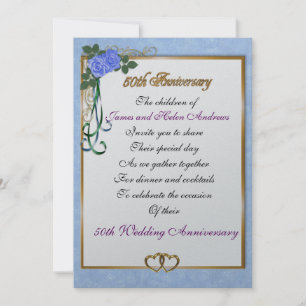 50° aniversario de la invitación a los padres