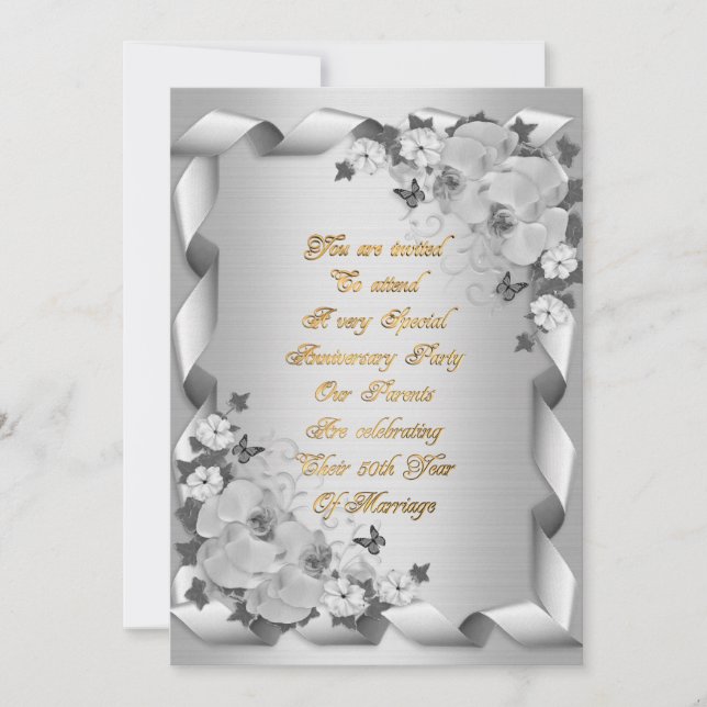 50° aniversario de la invitación de los padres (Anverso)