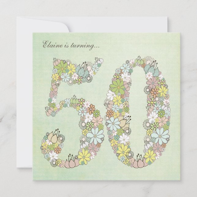 50 aniversario de la invitación de los Personaliza (Anverso)