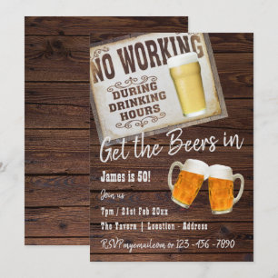 50 Aniversario de las invitaciones a las CERVEZAS