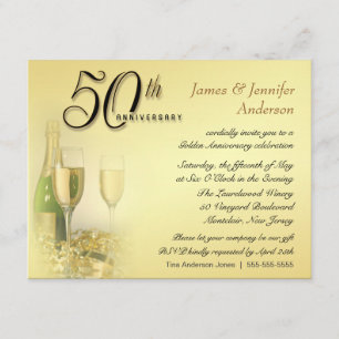 50° Aniversario de Oro invitaciones a la fiesta