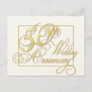 50° Aniversario del Boda - Invitaciones baratas