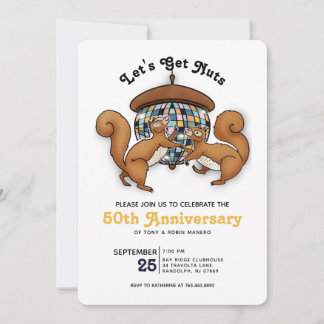 50° Aniversario Disco Invitación a las ardillas