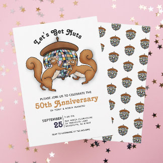 50° Aniversario Disco Invitación a las ardillas