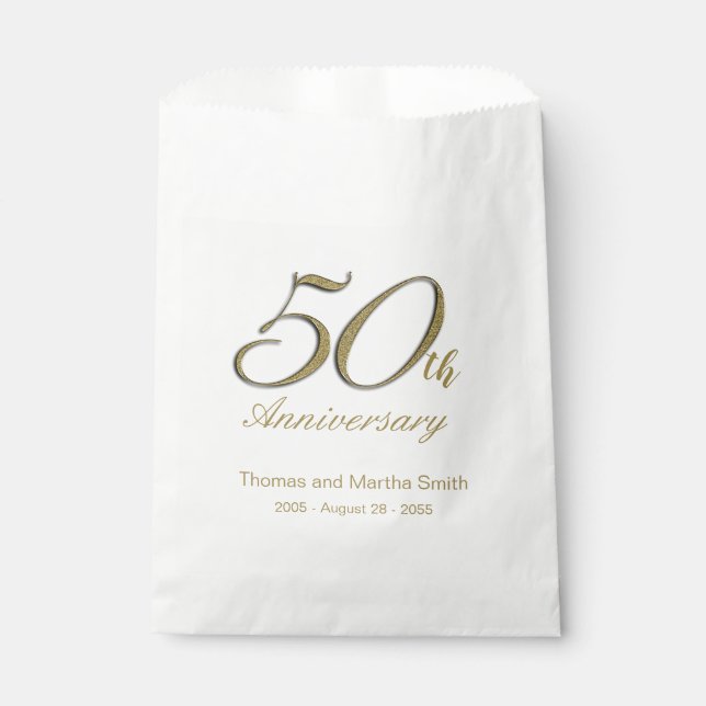 50° Aniversario Favorecer Bolsas de Pasteles Perso (Anverso)