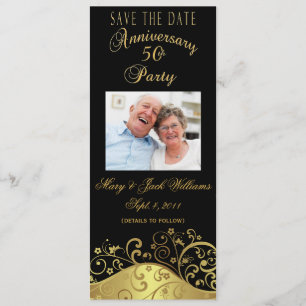 50° Aniversario Guardar la invitación a tarjeta fo
