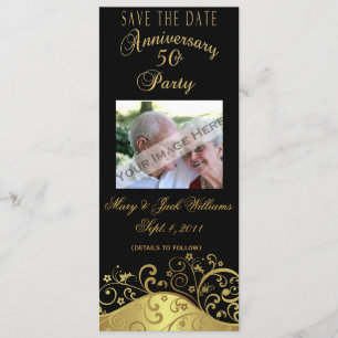 50 Aniversario Guardar la tarjeta de fecha/invitac