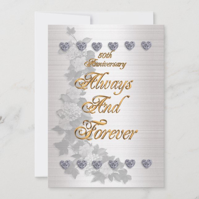 50° aniversario invitación a los ángeles victorian (Anverso)