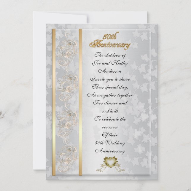 50° Aniversario invitación a los padres (Anverso)