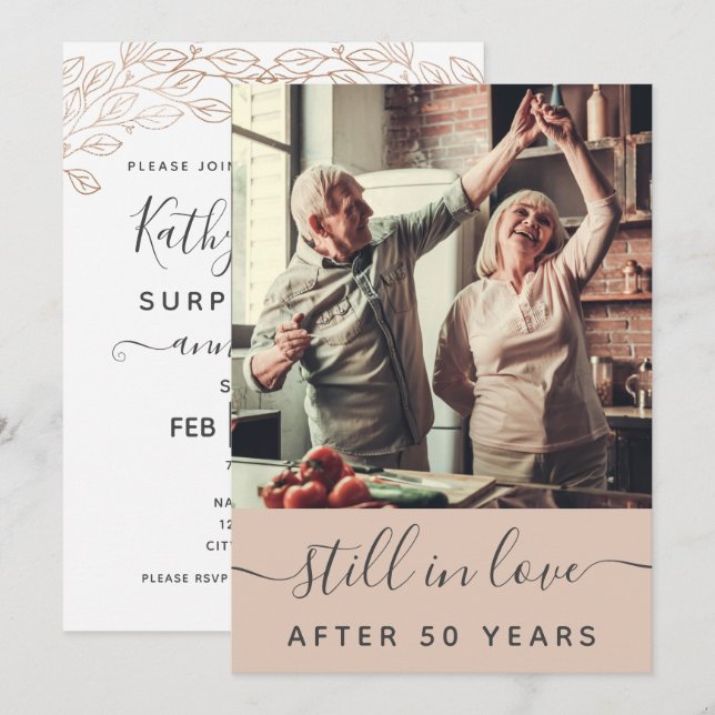 50° Aniversario Invitación de la Sorpresa (Anverso / Reverso)