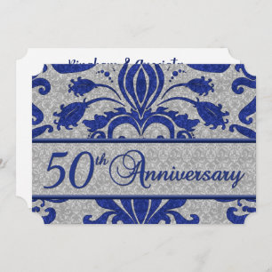 50° Aniversario Invitación empresarial Azul