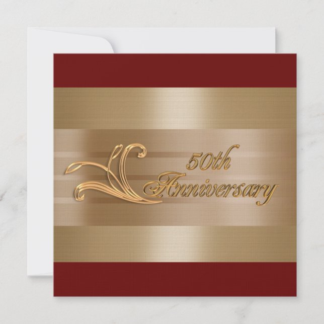 50 aniversario invitación oro rojo (Anverso)