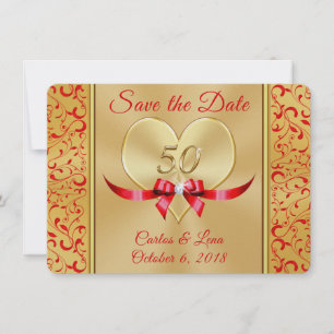 50 Aniversario personalizado Guardar las tarjetas