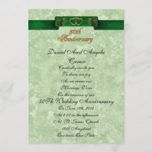 50° Aniversario renovación Invitación irlandesa
