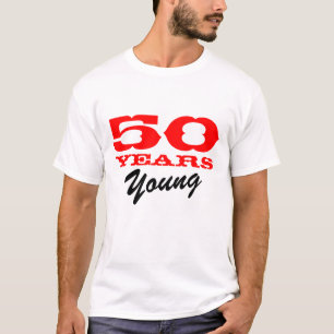 50 años de camiseta joven para el 50.o cumpleaños