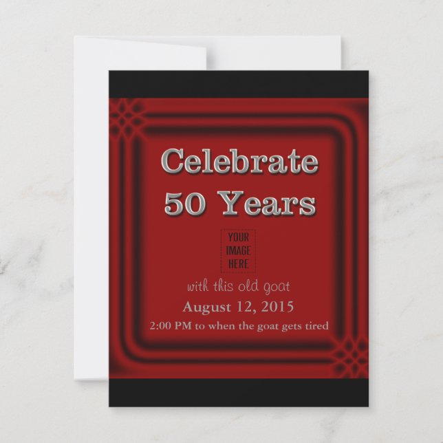 50 años de celebración Vieja Invitación a foto de  (Anverso)