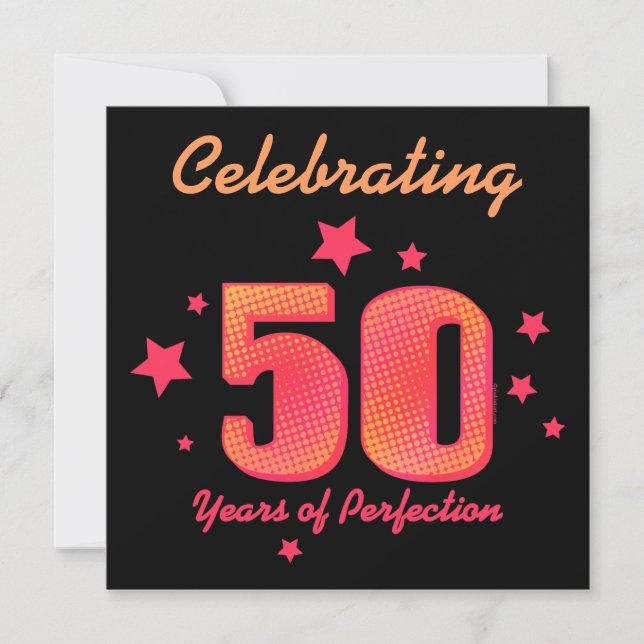 50 años de Personalizado de Perfección Invitación  (Anverso)