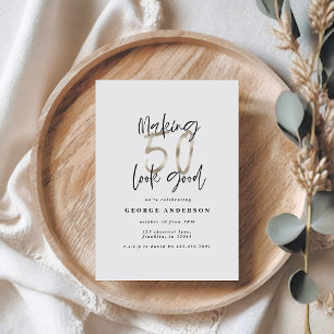 50 años negro y plateado elegante moderno