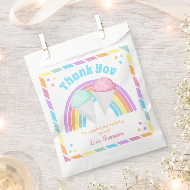 50 Bolsas de Cono de Nieve | Favor del cono de nie (Cortado)