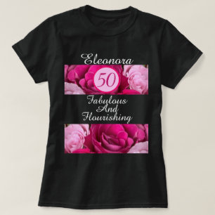 50 Camiseta negra fabulosa y floreciente Personali
