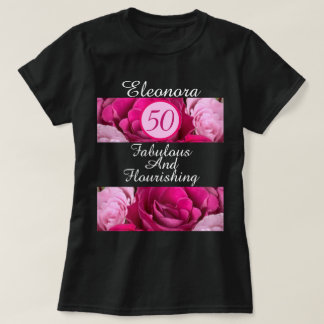 50 Camiseta negra fabulosa y floreciente Personali