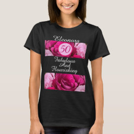 50 Camiseta negra fabulosa y floreciente Personali