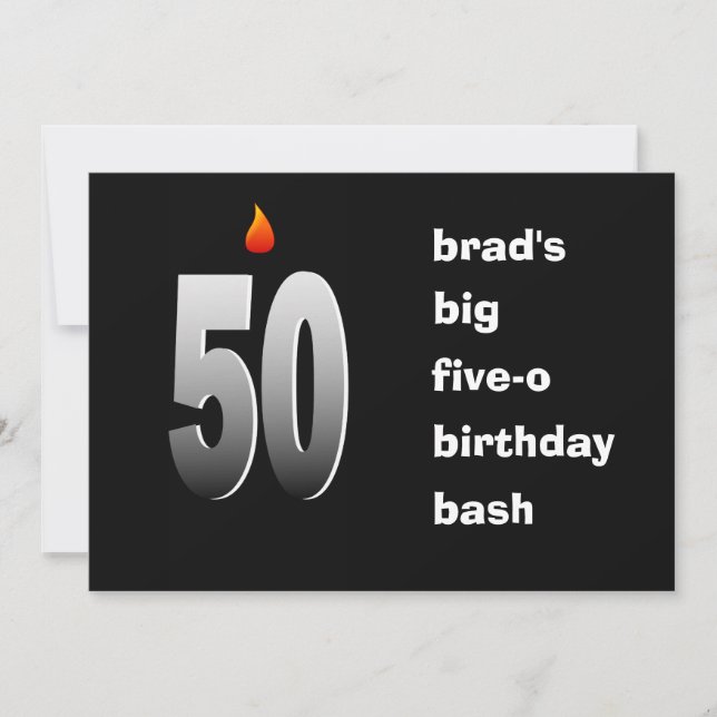 50 Con Llama, Gran Invitación A Bash Cinco-O (Anverso)
