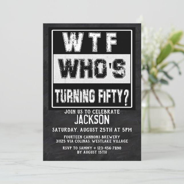 50° cumpleaños, DIRECTAMENTE FUERA DE SUS CINCUENT (Anverso de pie)