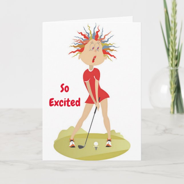 **50° CUMPLEAÑOS HUMOR PARA GOLFER** Tarjeta (Anverso)
