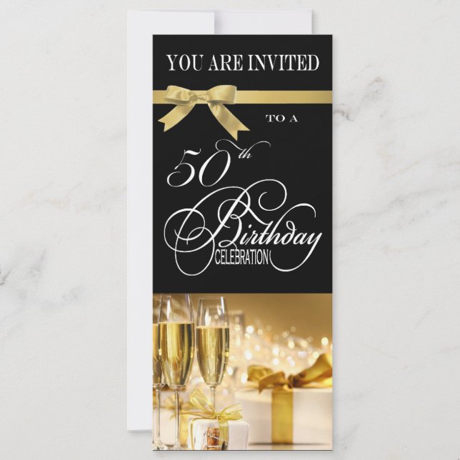 50° cumpleaños - Invitación personalizada (Anverso)