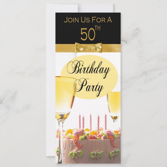 50° cumpleaños - Invitación personalizada (Anverso)