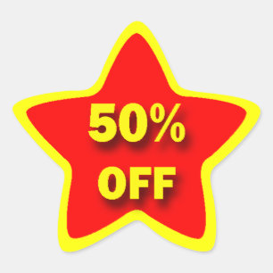 50% DE LOS Pegatinas de Star