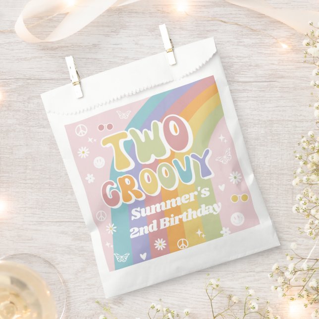 50 Dos Bolsas De Favor Groovy | Cumpleaños Groovy (Cortado)