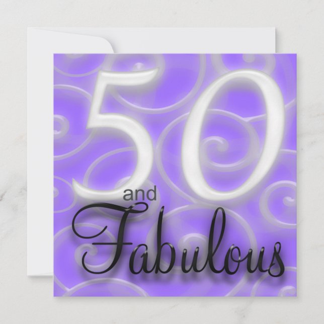 50 es invitación fabulosa del cumpleaños (Anverso)