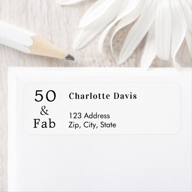 50 Etiqueta De Dirección De Devolución Fabulosa (In situ)