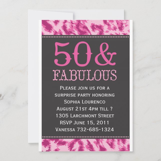 50 & Fabulosa invitación al leopardo (Anverso)