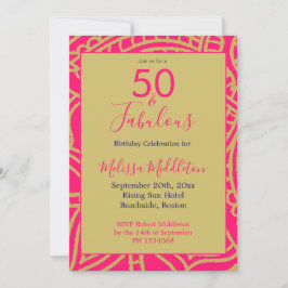 50 Fabulosa Invitación de la Fiesta de Oro Rosa