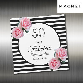 50 fabulosas rosas rosadas rayas blancas negras